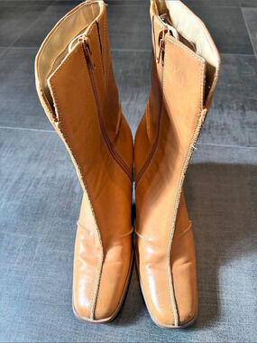 Prima Leather Heeled Boots Brown US 8M